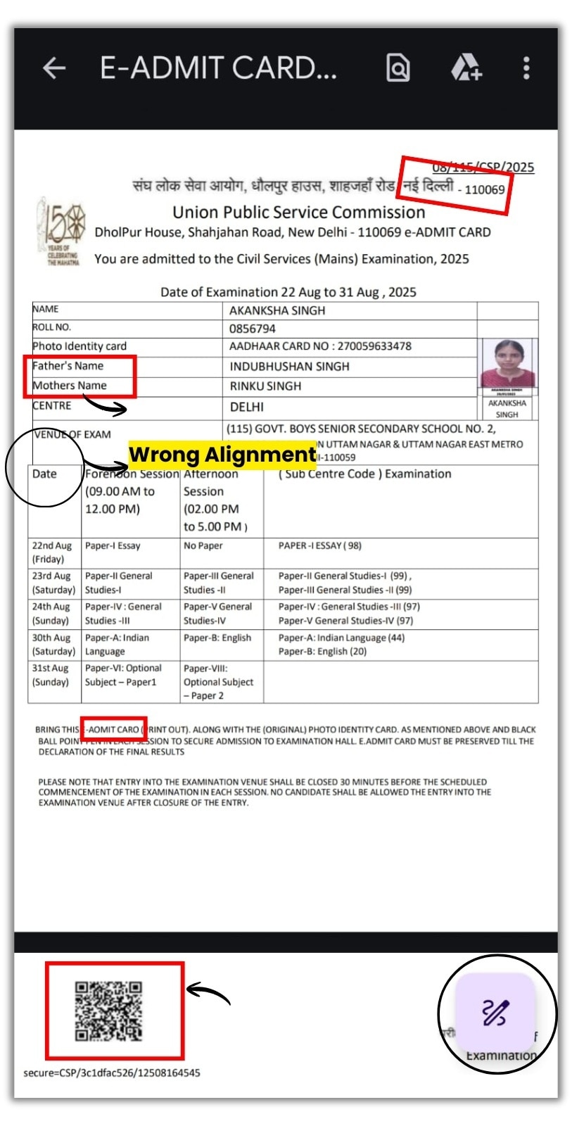 UPSC AIR 301 Akanksha Singh