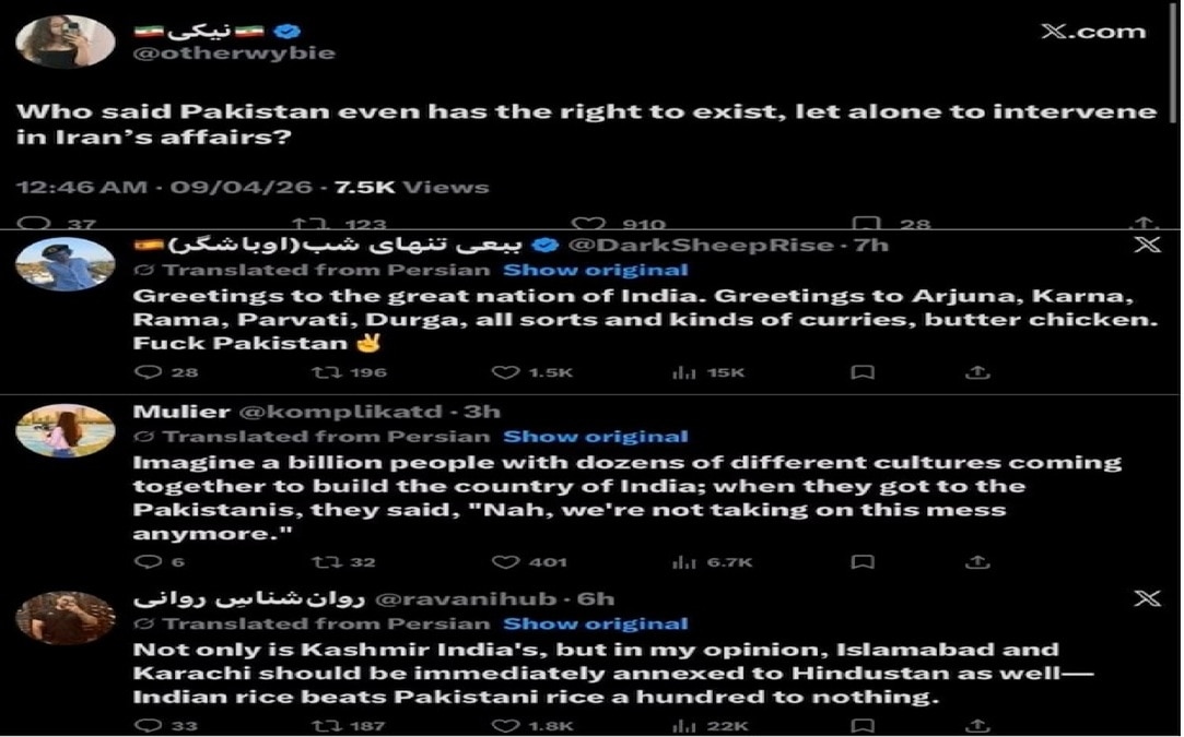 ‘पीसमेकर’ बनने के दावे पर पाकिस्तानी यूजर्स को ईरानी अकाउंट्स ने जमकर ट्रोल किया. (तस्वीर: X)