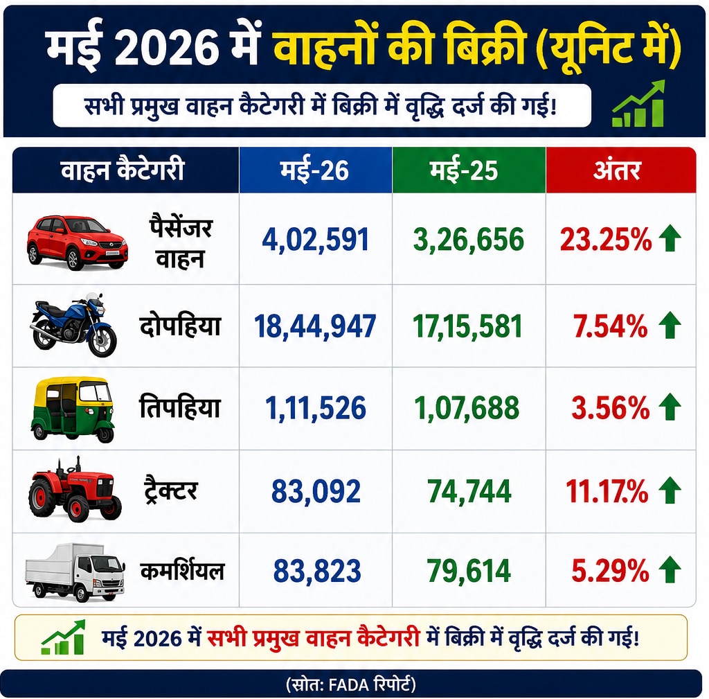 Vehicle sales May 2026
