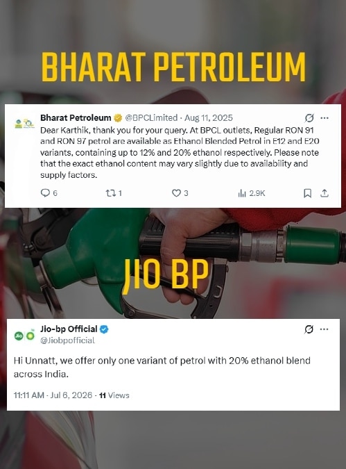 Bharat Petroleum Speed 100 Ethanol Percentage