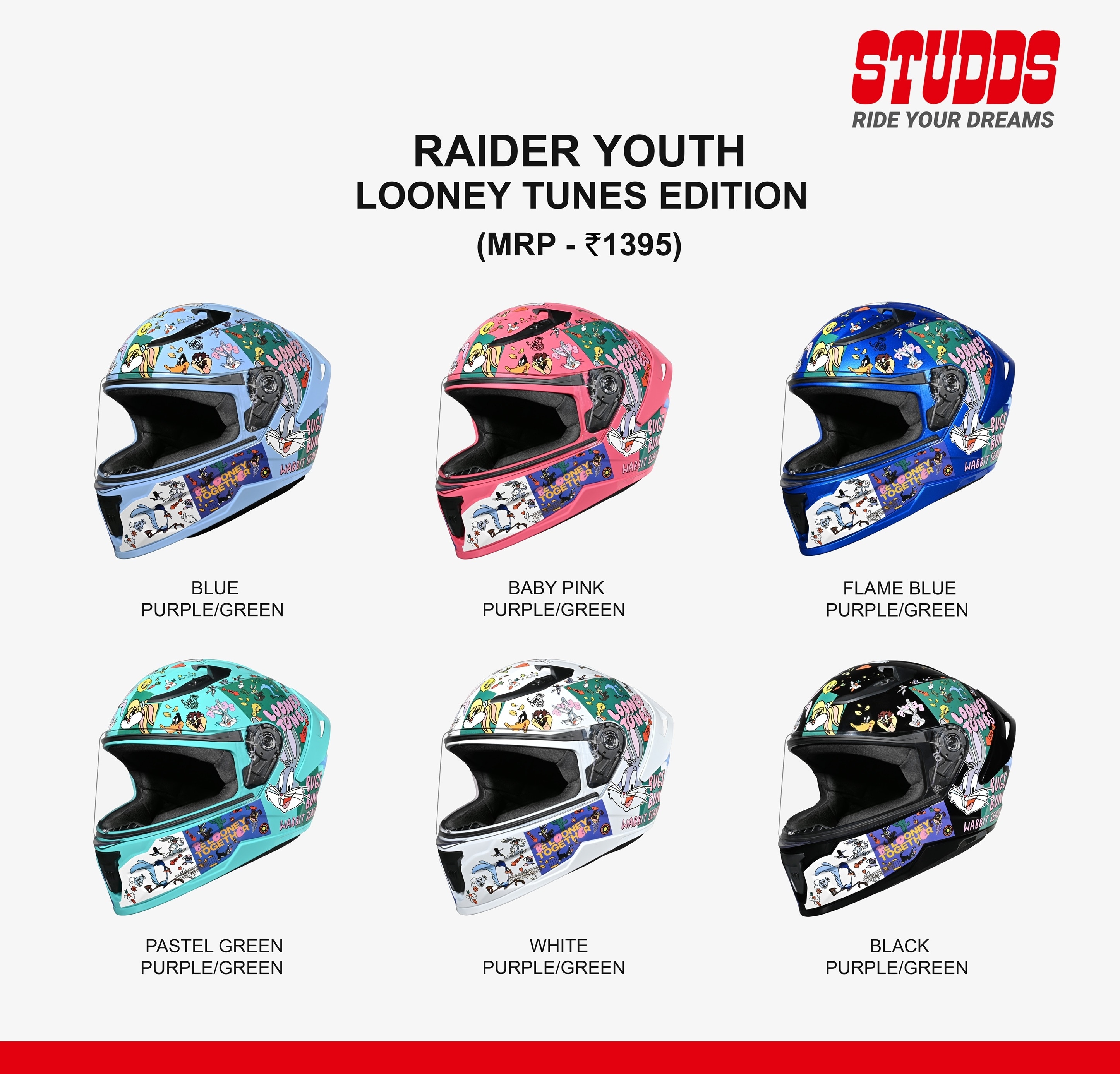 Studds Raider Youth Looney Tunes Edition