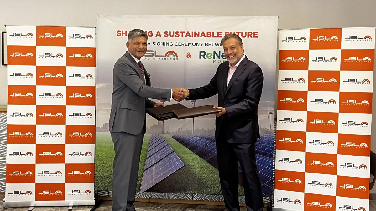 Jindal Stainless partners with ReNew Power, to setup 300 MW renewable energy project Jindal Stainless partners with ReNew Power, to setup 300 MW renewable energy project
