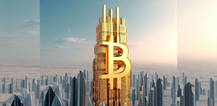 The Bitcoin Tower will be situated in Dubai (Image created using Bing AI) The Bitcoin Tower will be situated in Dubai (Image created using Bing AI)