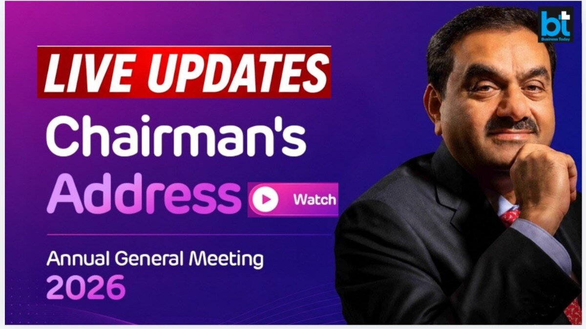 Adani Group AGM 2026 LIVE updates, news, announcements: You can track all the LIVE updates from annual general meeting here and WATCH LIVE streaming of Chairman Gautam Adani's address:- 