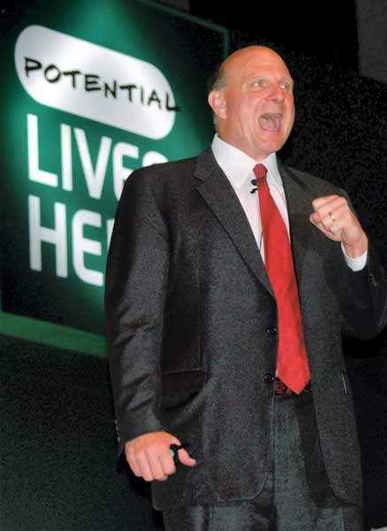 Microsoft's CEO Steve Ballmer in India