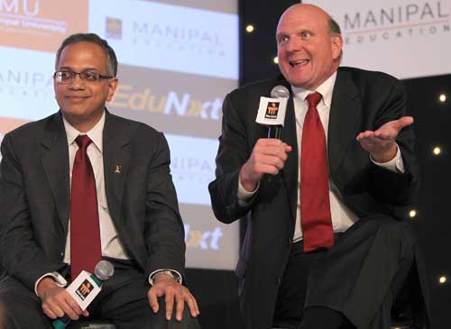 Microsoft's CEO Steve Ballmer in India