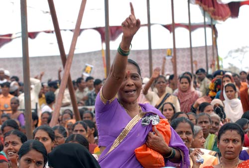 Villagers protest against Jaitapur nuclear plant