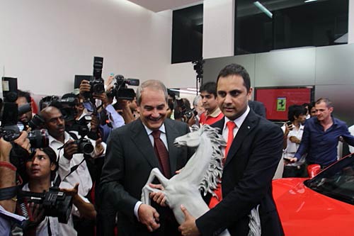 Ferrari drives into India