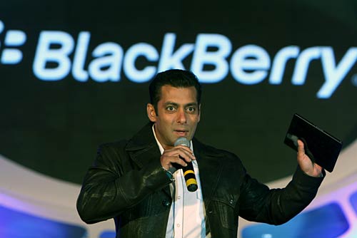 Salman launches BlackBerry PlayBook