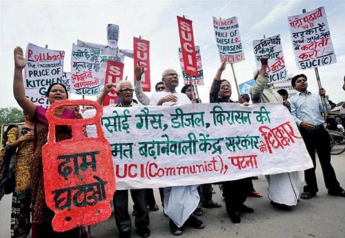 Protest over fuel price hike