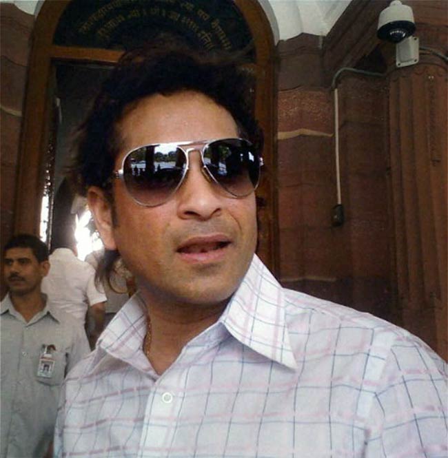 Sachin takes oath as Rajya Sabha MP