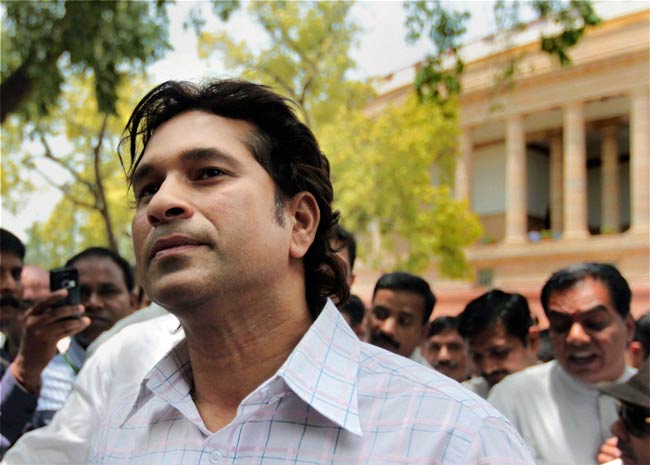 Sachin takes oath as Rajya Sabha MP