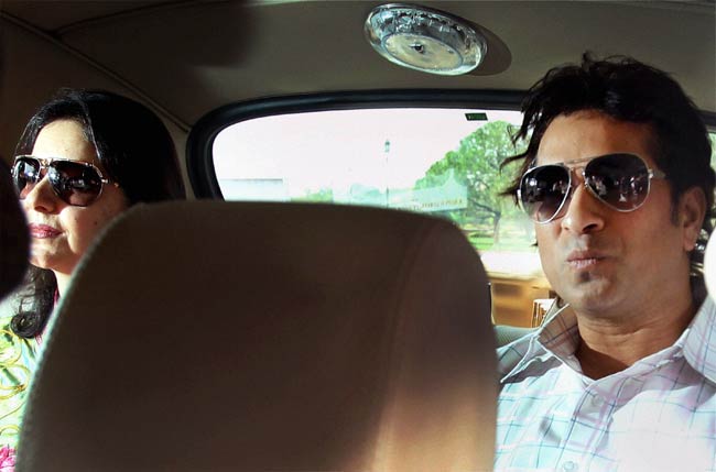 Sachin takes oath as Rajya Sabha MP