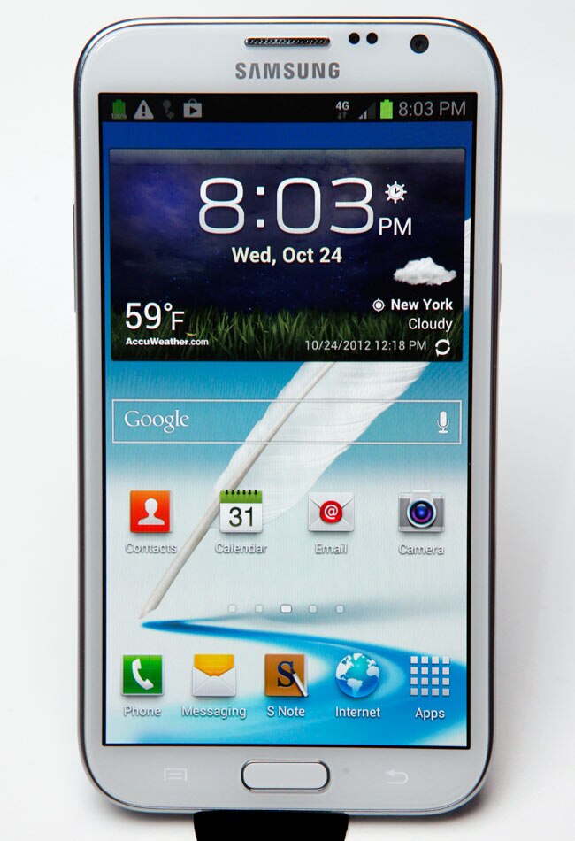 Samsung Galaxy Note 2 from close quarters