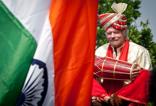 Branson re-launches Virgin's Mumbai-London flights in style