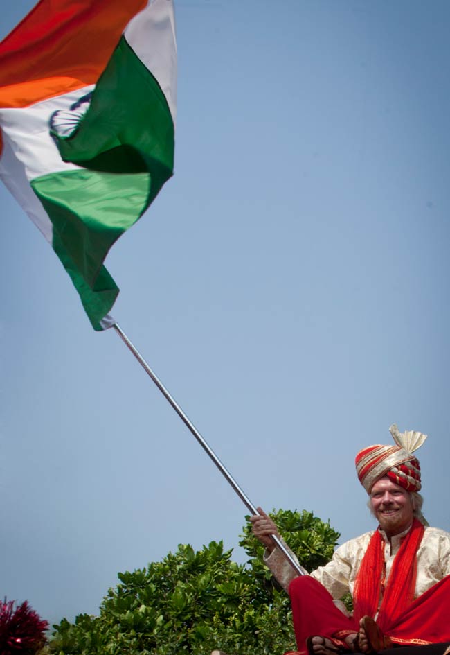 Branson re-launches Virgin's Mumbai-London flights in style