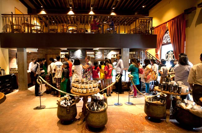 Queuing up for coffee @ Starbucks, Mumbai
