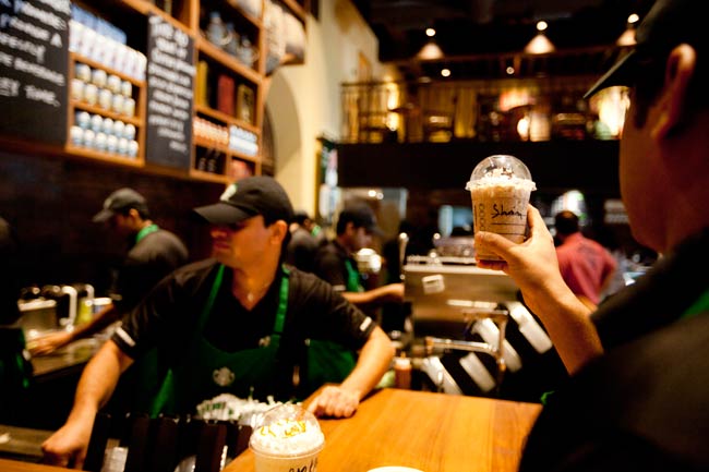Queuing up for coffee @ Starbucks, Mumbai