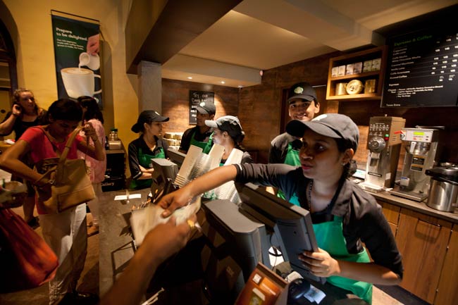 Queuing up for coffee @ Starbucks, Mumbai