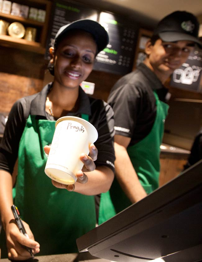 Queuing up for coffee @ Starbucks, Mumbai