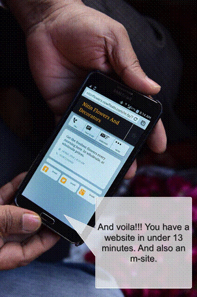 NowFloats helps you get a website in 13 minutes