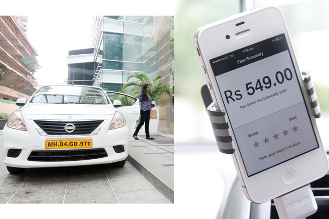 The uber cool ride in an 'Uber cab'