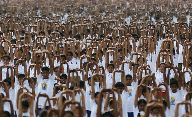PM Modi leads over 37K people to mark International Yoga Day