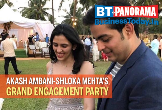 All details about Akash Ambani-Shloka Mehta's grand engagement party  