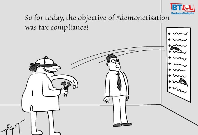 Cartoon of the Day: Demonetisation objective for today and other jokes! Cartoon of the Day: Demonetisation objective for today and other jokes!