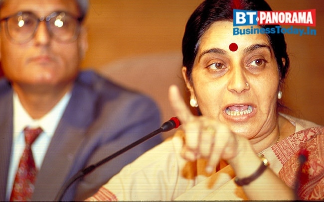 Key milestones in Sushma Swaraj's  political career