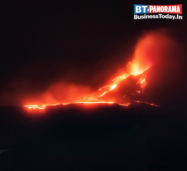 Mt Etna, one of the most active volcanoes, doesn't fail to amaze