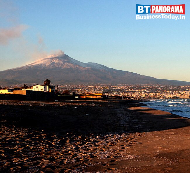 Mt Etna, one of the most active volcanoes, doesn't fail to amaze