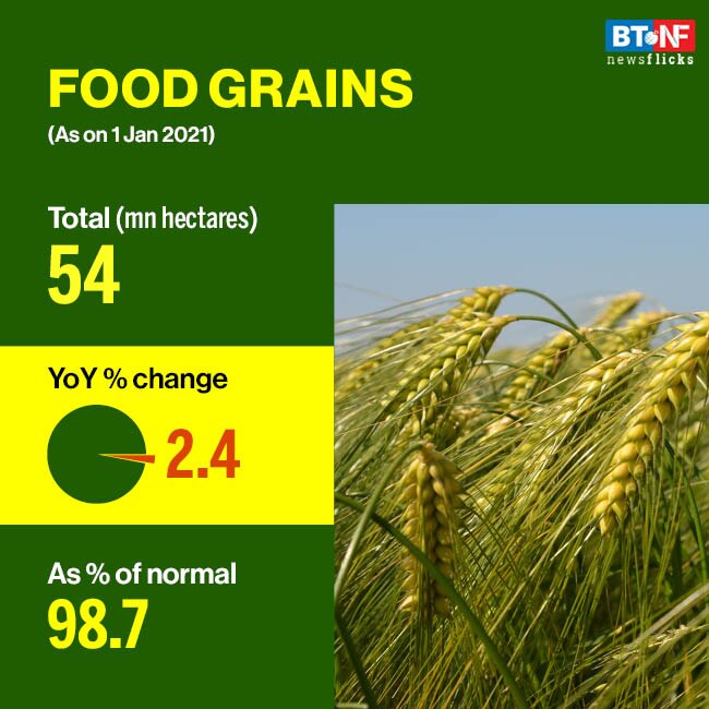 Rabi acreage increases 2.9% YoY; coarse cereals decline 