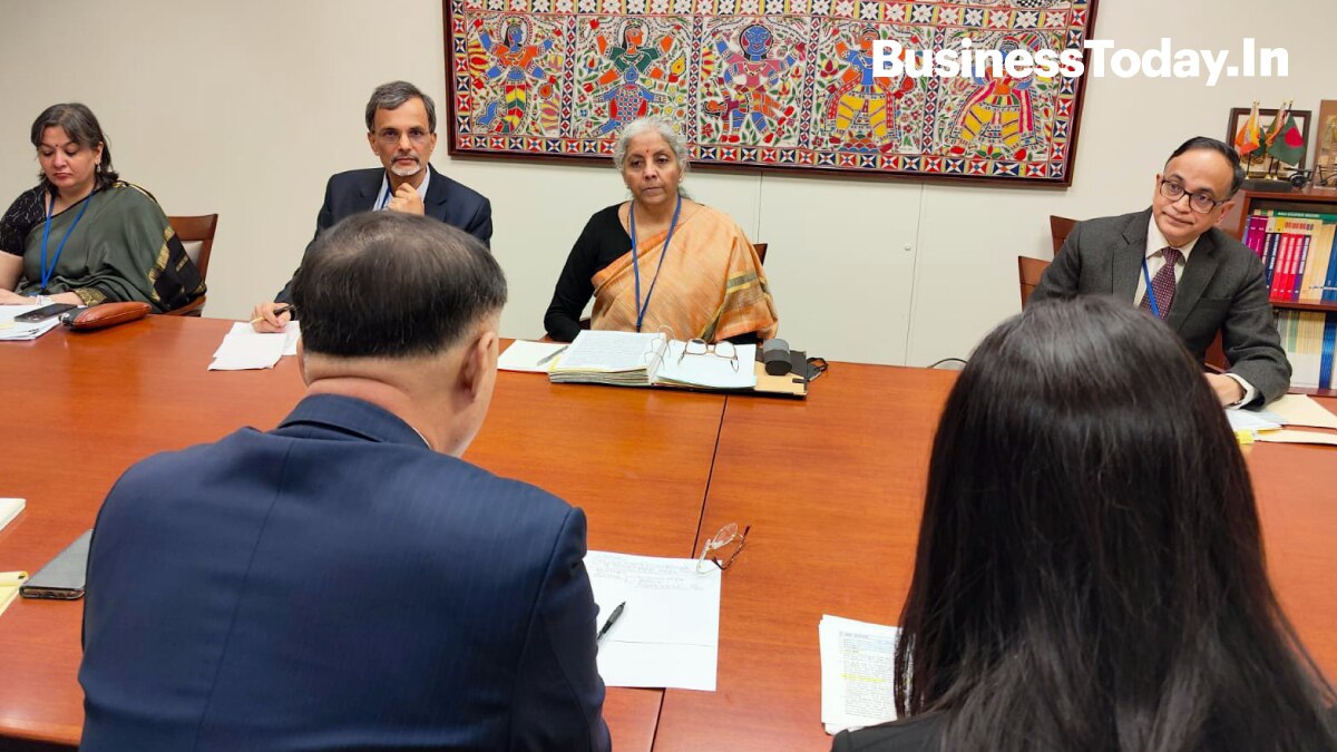Union Finance Minister Nirmala Sitharaman in Washington D.C.