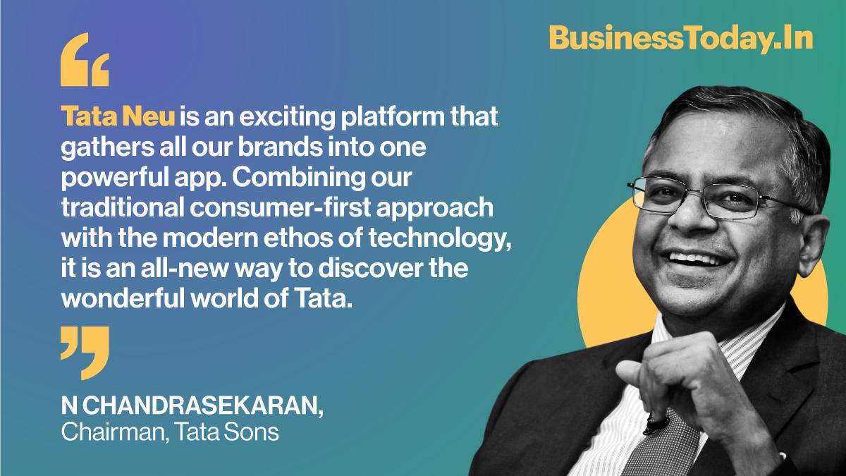 Tata Sons Chairman N Chandrasekaran on Tata Neu app launch