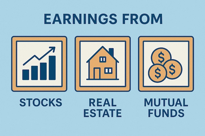 Earnings from stocks, mutual funds Earnings from stocks, mutual funds