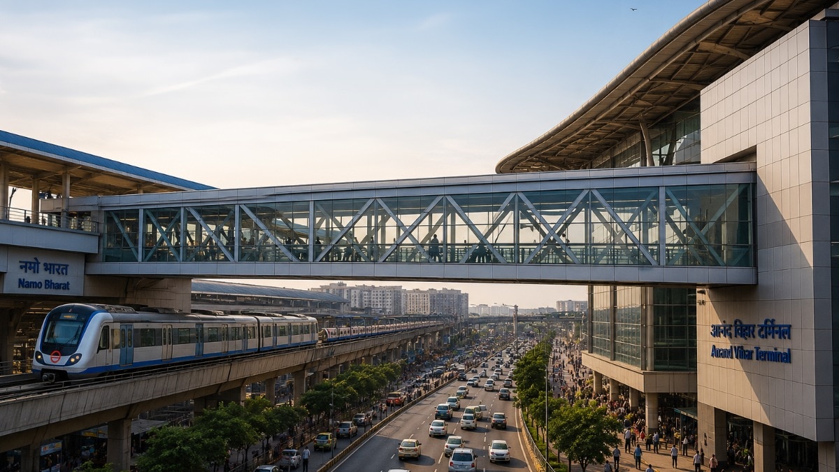 NCRTC's New Skywalk Will Connect Metro, Rail, Bus And Namo Bharat At Anand Vihar