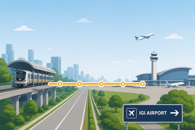 A Straight Line To IGI Airport A Straight Line To IGI Airport