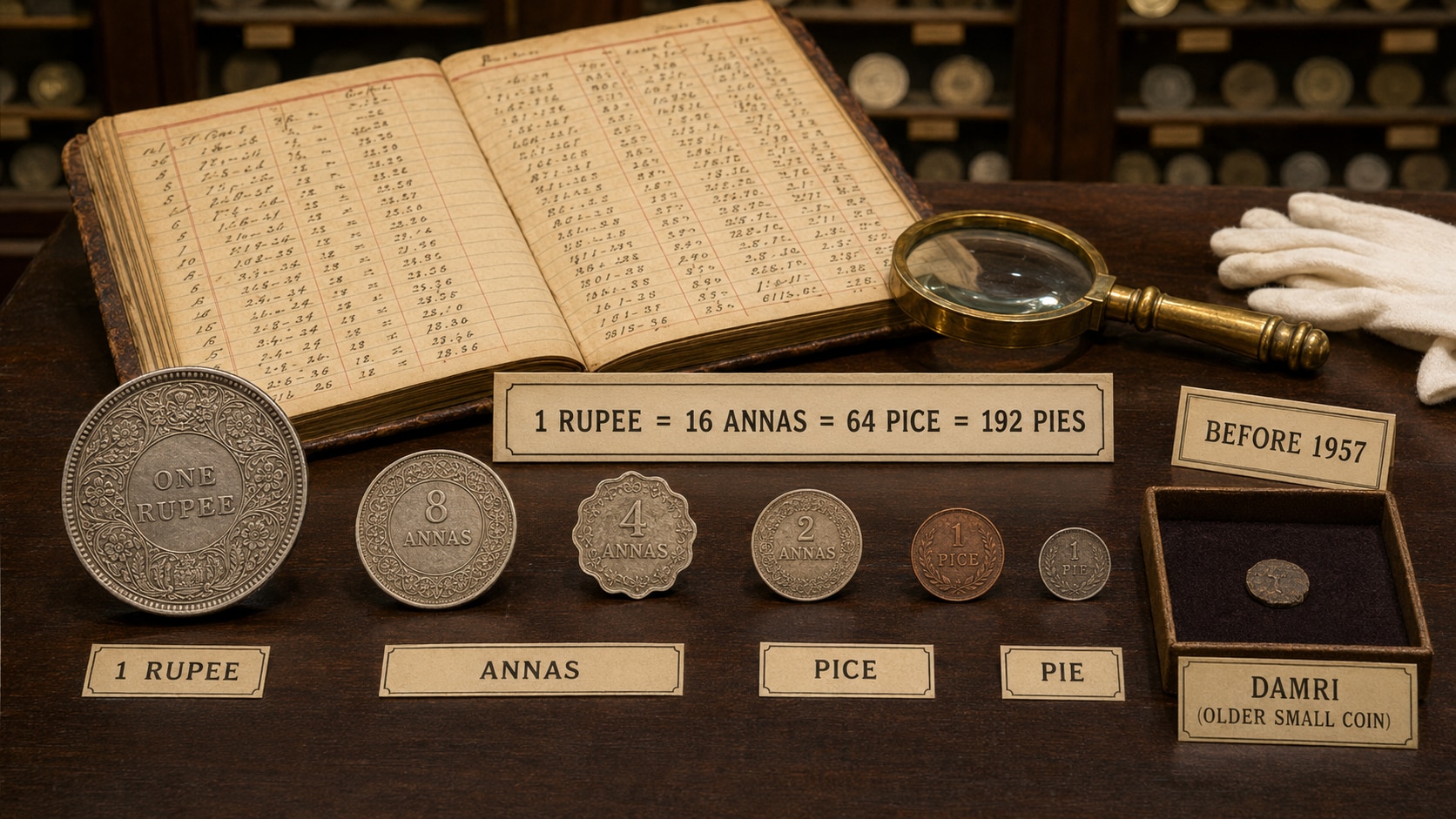 Anna, Pie, and Damri Coins