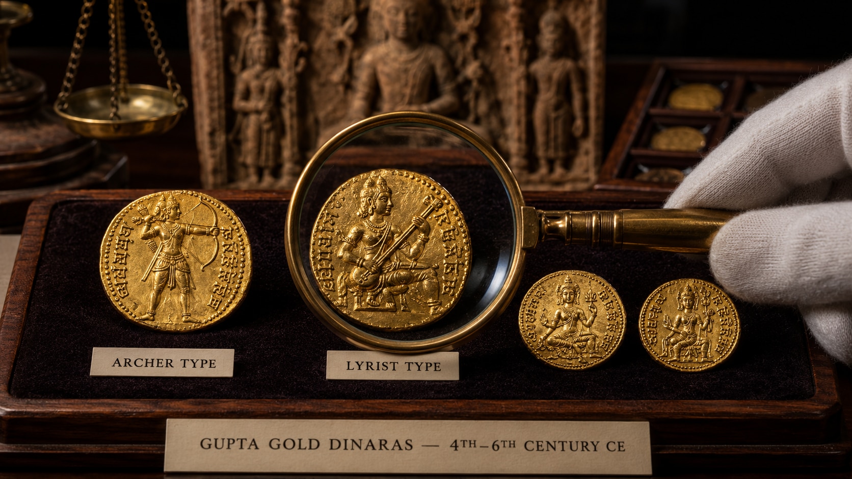 Gupta Empire 'Dinaras' (Gold Coins)