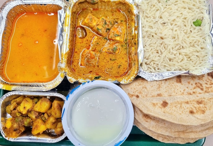 A Full Vegetarian Lunch Onboard A Full Vegetarian Lunch Onboard