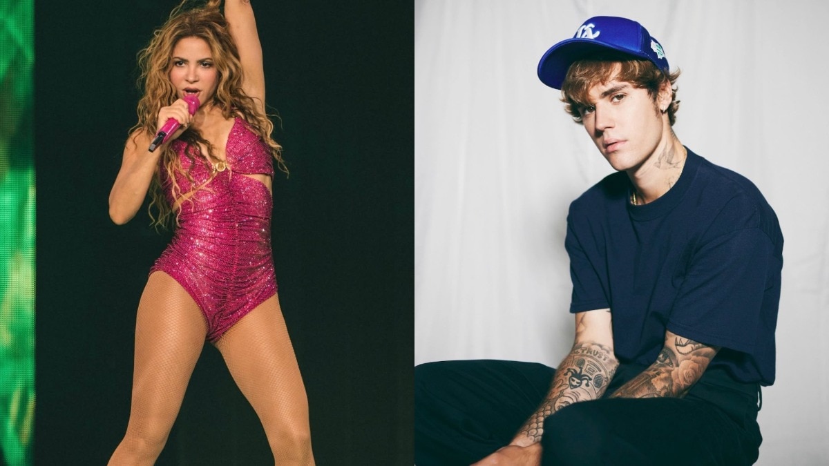Shakira and Justin Bieber in this frame. (X)