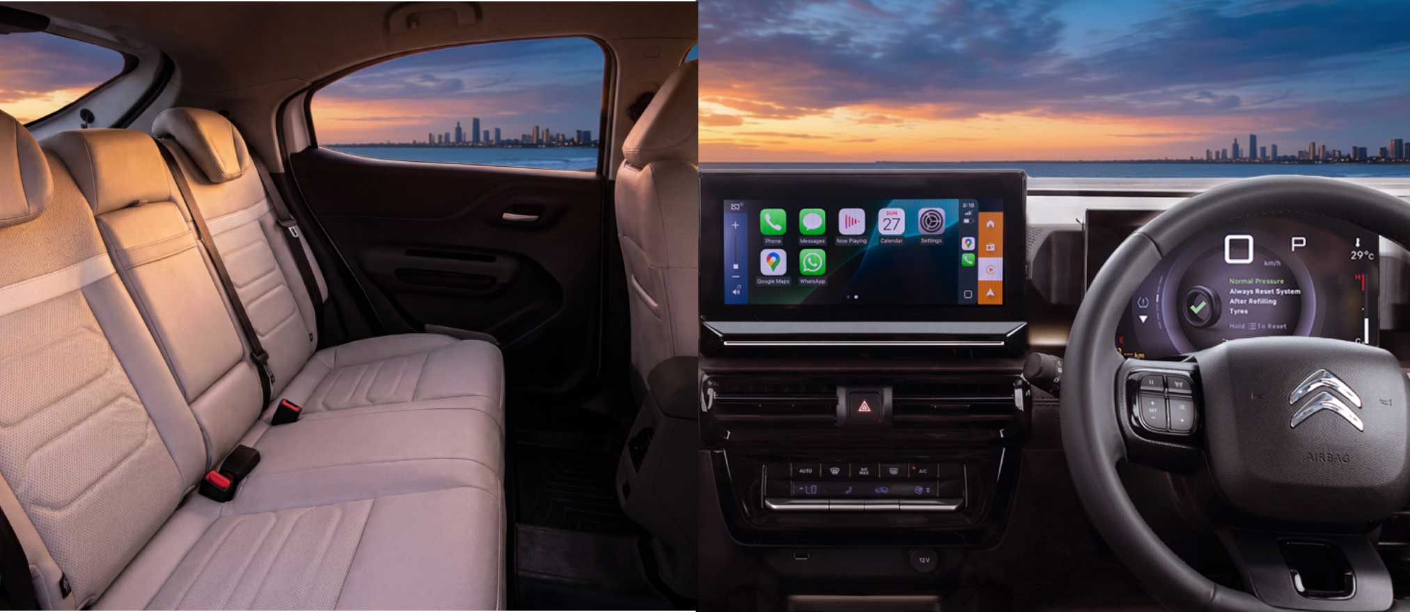 Metropolitan Beige Leatherette Seats — Standard Across All Variants