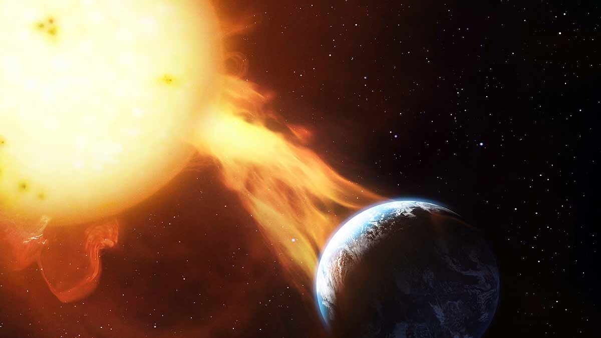 Solar flares and CMEs reach Earth differently