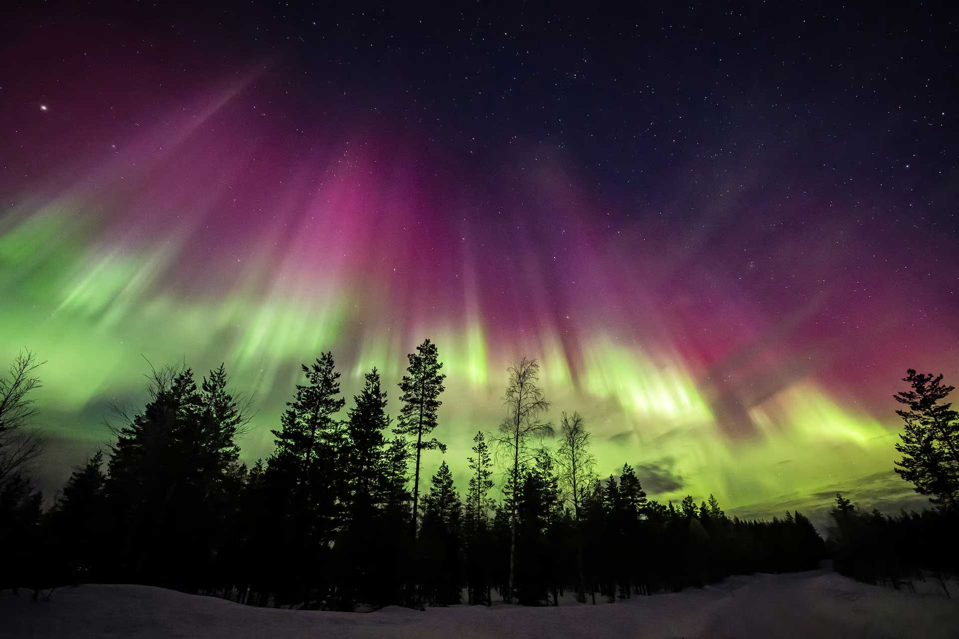 Geomagnetic storms can produce brilliant auroras
