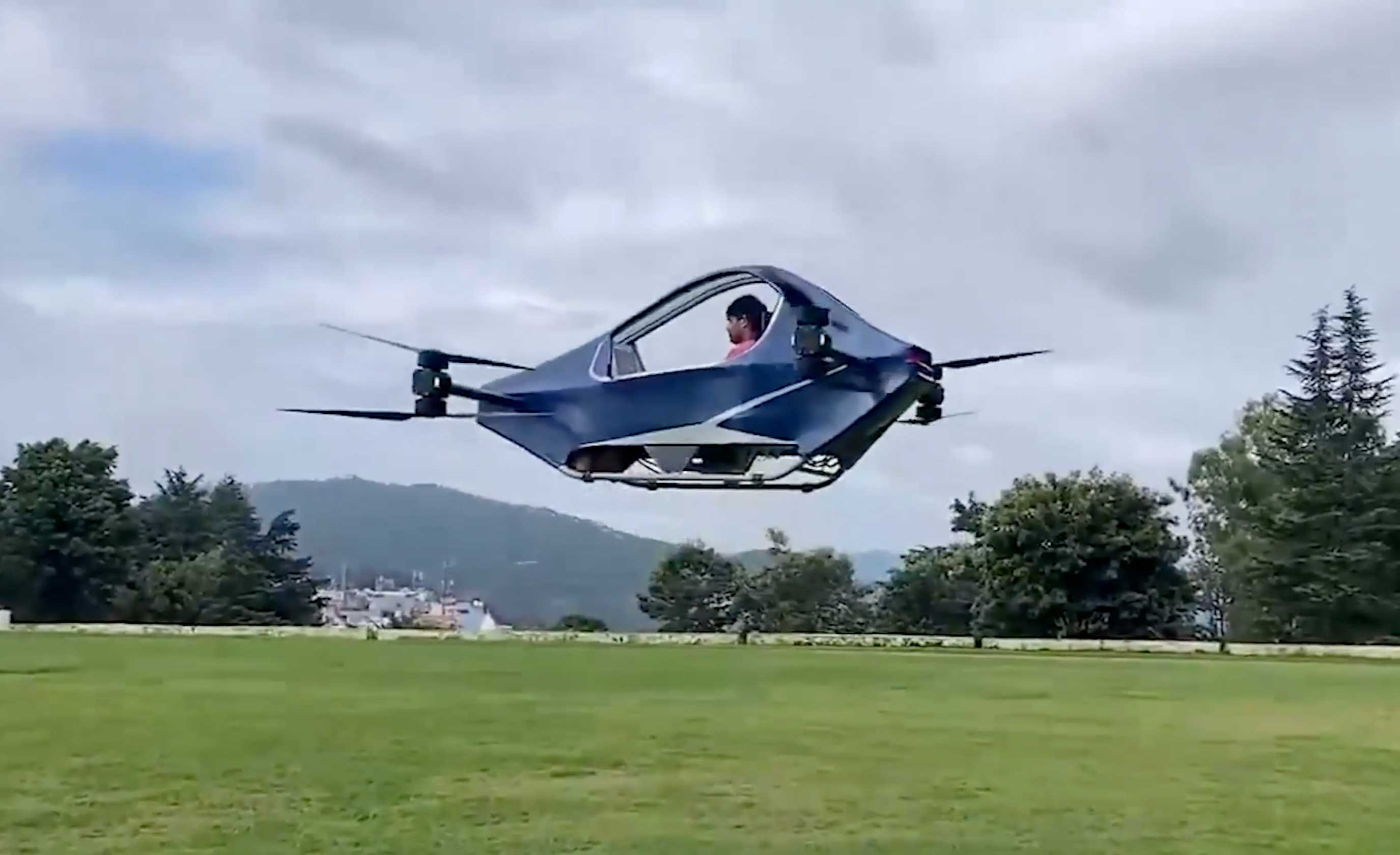 A multicopter powered by electricity