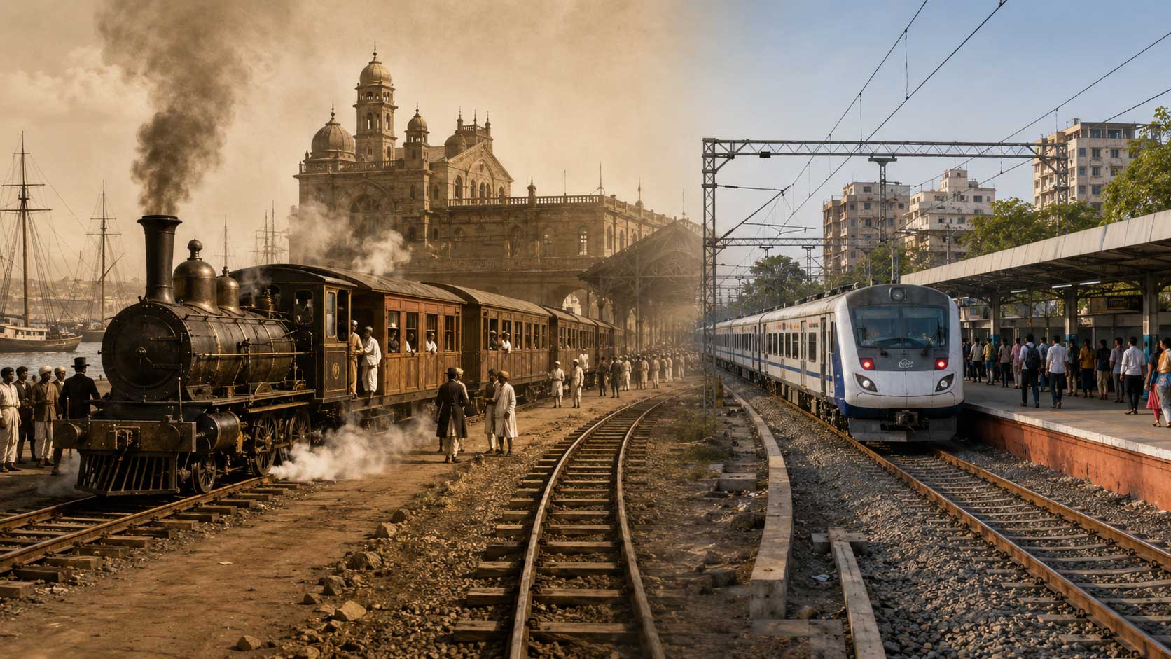 A short contrast with India’s first passenger train