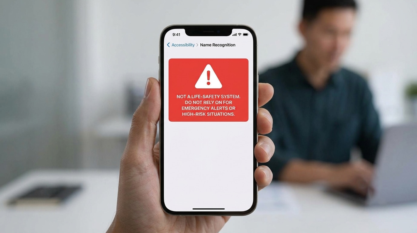 It is an accessibility aid, not an emergency alert system