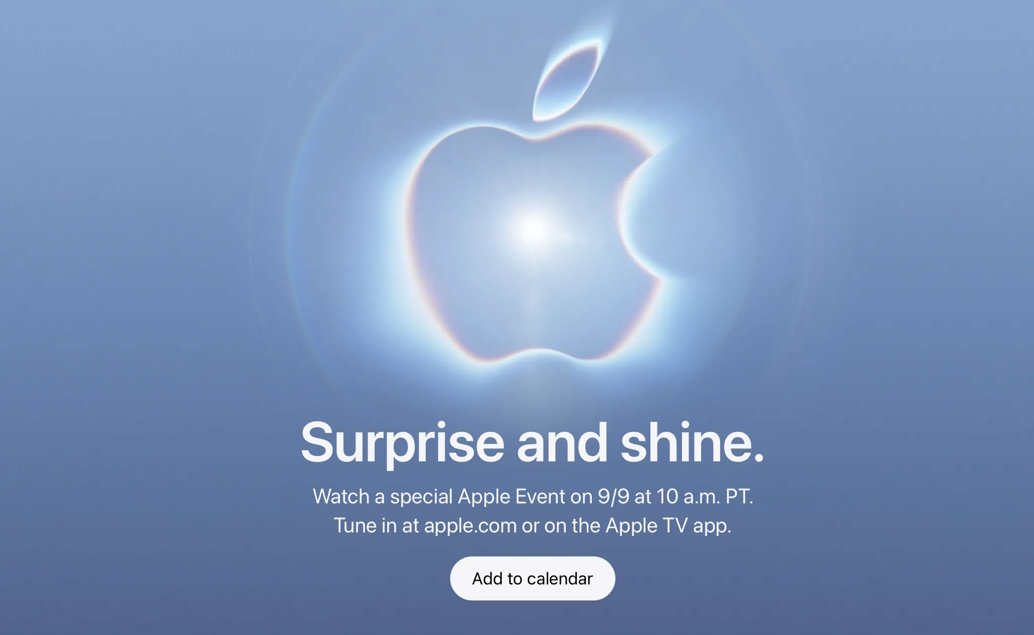 Apple’s event is September 9 at 10 a.m. Pacific Time—not “tomorrow”