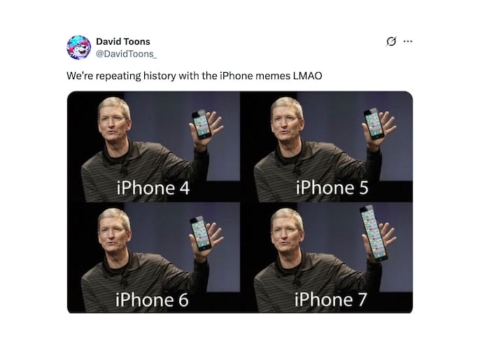 The foldable iPhone sends users back through Apple’s meme history The foldable iPhone sends users back through Apple’s meme history